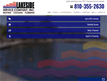 Tablet Screenshot of lakesideservice.com